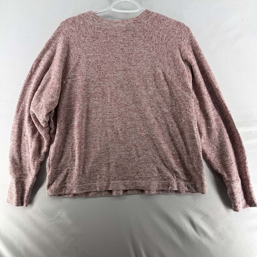 1585 Cabi Henley Pullover Size S Burgundy Pink Heathered - Picture 2 of 3